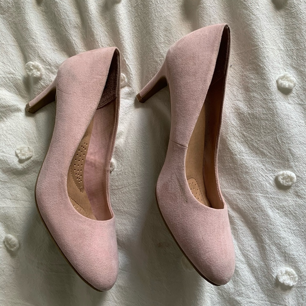 Pink Suede Heels
